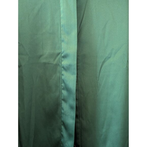 Lane Bryant Womens Plus Size 24 Emerald Green Satin Button-Up Blouse - Picture 3 of 8